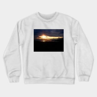 Sunset landscape photography,  lake and mountain on cloudy sky Crewneck Sweatshirt